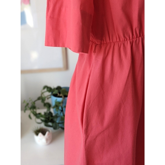 vintage 60s style pink button up shirt dress - Picture 6 of 13